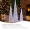 Glitzhome® Lighted Christmas Crystal White Cone Tree Outdoor Décor Set